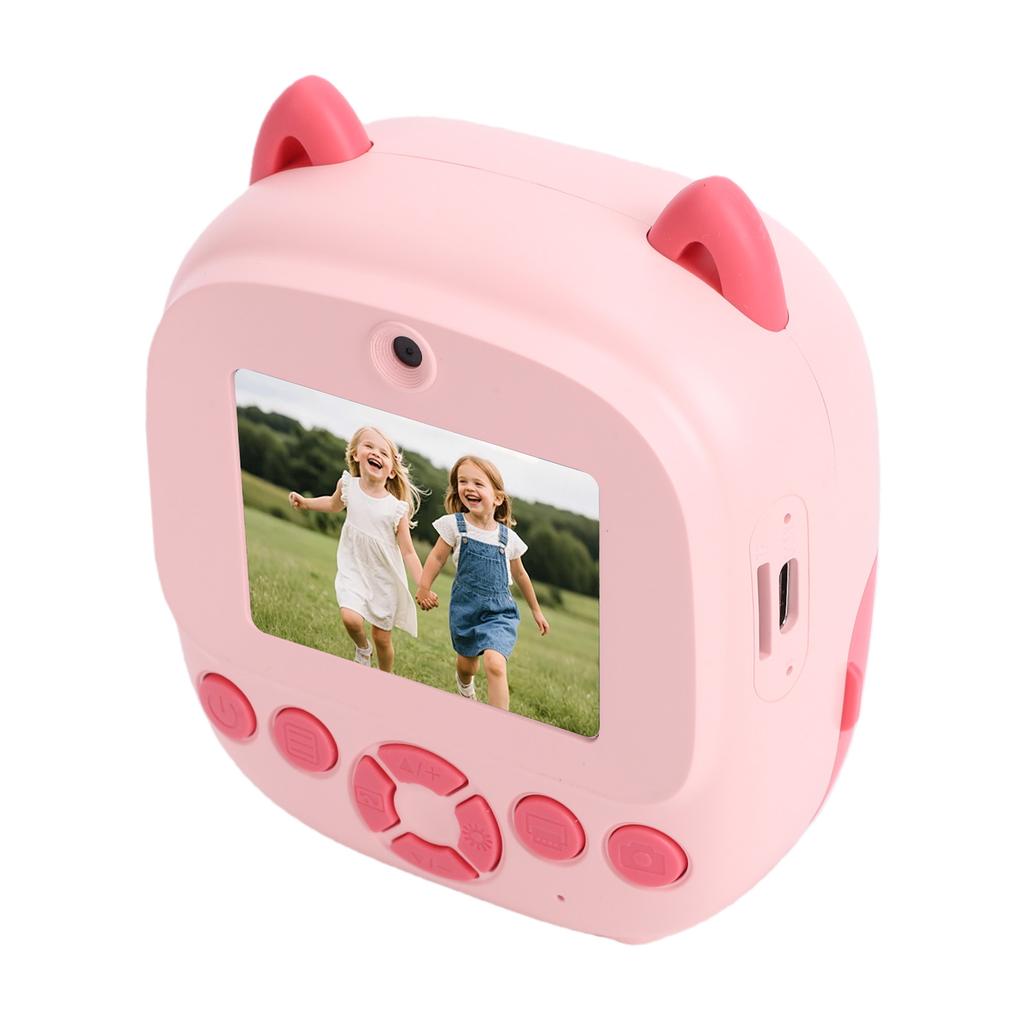 Kids Instant Print Camera 1080P 48MP HD Digital Camera AI Voice Thermal Printer with Selfie Timer Game Music