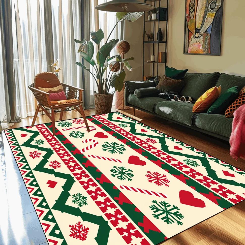 Frohe Weihnachten Willkommen Fußmatten Weihnachten Innen Heimdeko Großer Teppich Küchenmatte Kundenspezifische Teppiche für Wohnzimmer Schlafzimmer Bodenteppiche