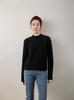 Twelve-Needle Women's Soft Cashmere Round-Neck Sweater: Warm Versatile Winter Knitwear