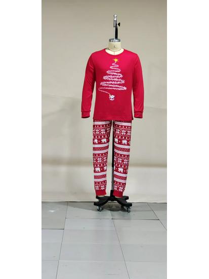 2025 Family Christmas Pajama Set - Matching Cotton Outfits for Families of Three or Four