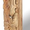 Mirror Hand Carved Brown 50x50 cm Solid Mango Wood