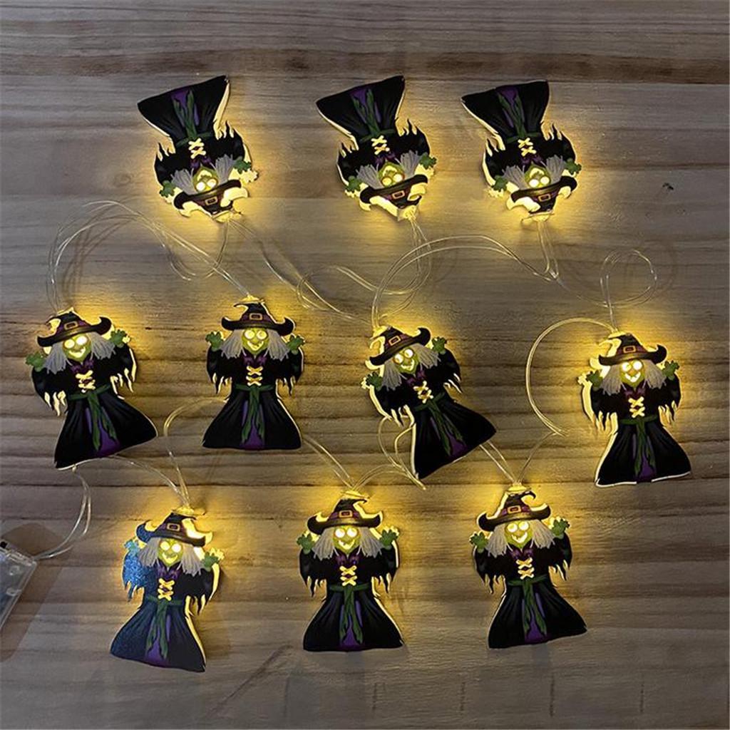 

Halloween 10 LED Lighting Props Witch Styling Diy Battery Box String Lights чорний