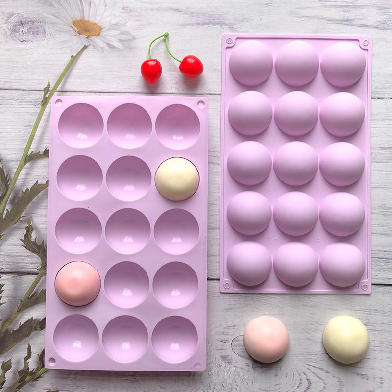 3D Ball Round Half Sphere Silicone Mold For Diy Baking Pudding Mousse Chocolate Eco-Friendly Cake Mold Kitchen Accessories Tools