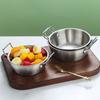 1 szt. Miski kuchenne na ryż z uchwytem, sos, przyprawa, trwała miska ze stali nierdzewnej