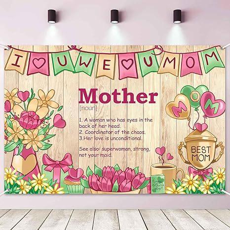 Flower Mother's Day Party Celebration Decorative Background Cloth Garden Arrangement Background