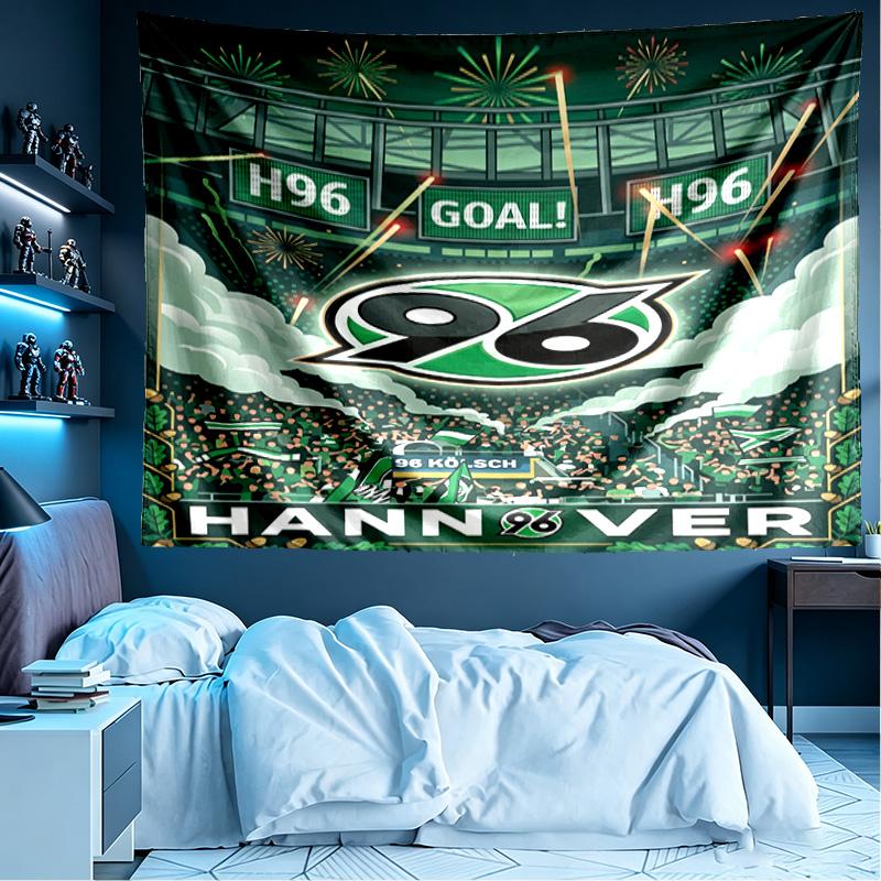 Hannover 96 Football Print Tapestry, Lightweight Wall Hanging, for Bedroom, Dorm, Living Room, Home Art Decor, Birthday Christmas Gift for Friends