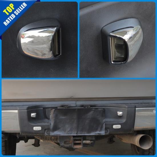 Chrome Rear Tail License Plate Light Trim For Chevy Silverado 07-13 Accessories