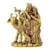 Ashtadhatu Brass Radha Krishna With Cow Idol, Showcase Decoration - 3 Inch