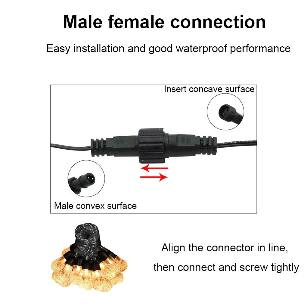 30LED Beads Solar Powered Light Strings Garden Waterproof LED Holiday Lighting Rechargeable RGB Lamp Home Decorative Lighting