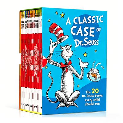 20 Books Collection Box Set A Library Of Classic Case Of Dr. Seuss Cat In the Hat In Paperback English Picture Book