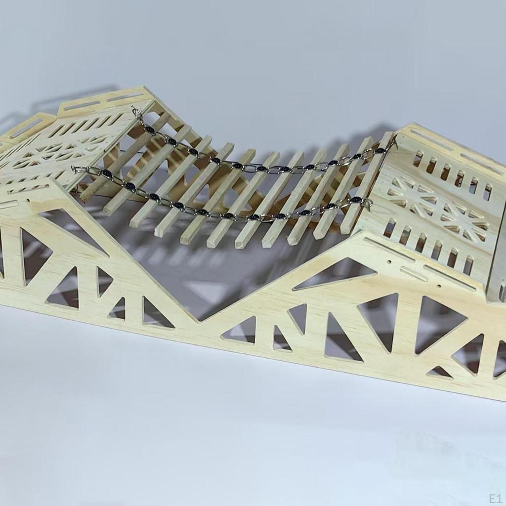 RC-Car-Brückenkletterszene, Requisite, Desktop-Hindernisrampe aus Holz für 1/24 Crawler