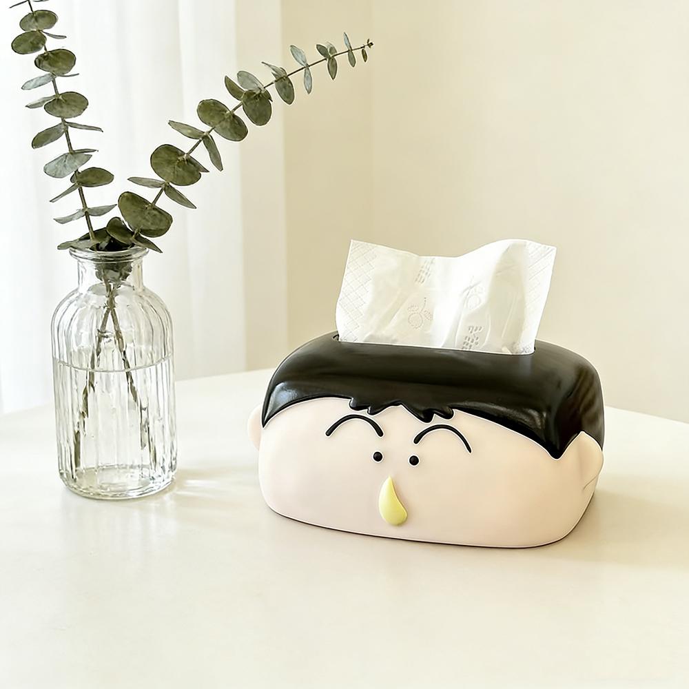 Cute Cartoon Face Tissue Box Creative Runny Nose Shaped Tissue Box Home Living Room Table Desktop Decoration Ornament Gift