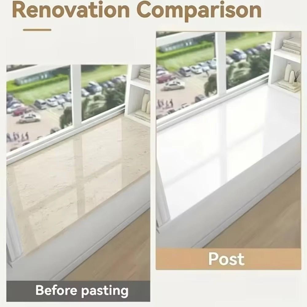 1 Rollo 10m Pegatina para Repisa de Ventana Autoadhesiva Superficie Brillante Cinta de Reparación de Muebles Instalación Moderna con Pegamento