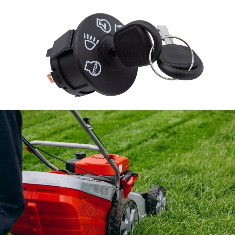 Universal Ignition Switcher with Key For 532175566 175566 163968 Lawn Mowers Durability Plastic Housing Quick Installation