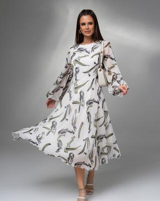 Printed Chiffon Dress ISSA PLUS