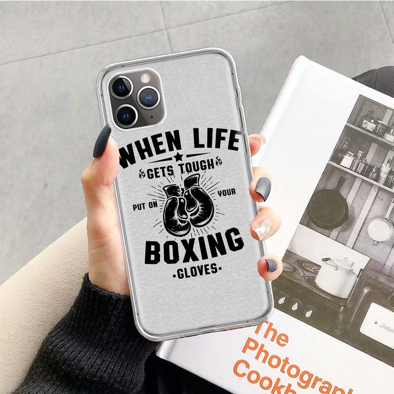 Boxing Gloves Phone Case For Apple iPhone 17 Air 16 15 Plus 14 + 13 Mini 12 11 Pro Max 7 8 SE 16Max Soft Shell Cover Coque 17 Ai