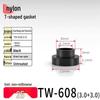 T-Shaped Nylon Gasket Ring Screw Shaft Sleeve with Concave-Convex Insulation Pad M2