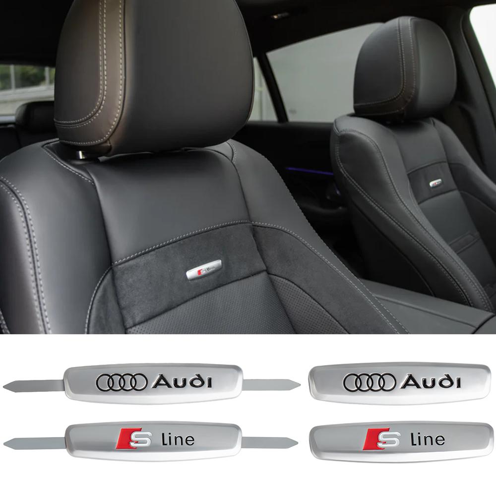 1PC Car Chairs Badge Sticker Auto Center Console Seat Emblem Decal For 7ydzh SLINE A4 B6 B7 B8 A1 A3 8P 8L A6 A5 A7 A8 Decoration ydzh7