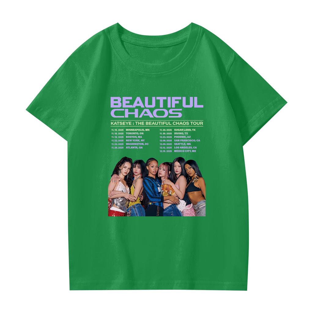 Modne ubrania robocze z krótkim rękawem i okrągłym dekoltem, bluzki z nadrukiem dla DZIECKA, letnie topy