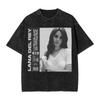 Lana Del Rey CANTANTE Maglietta Stampata Lavata Streetwear Hip Hop T-shirt Casual per Uomo Donna Cotone Streetwear
