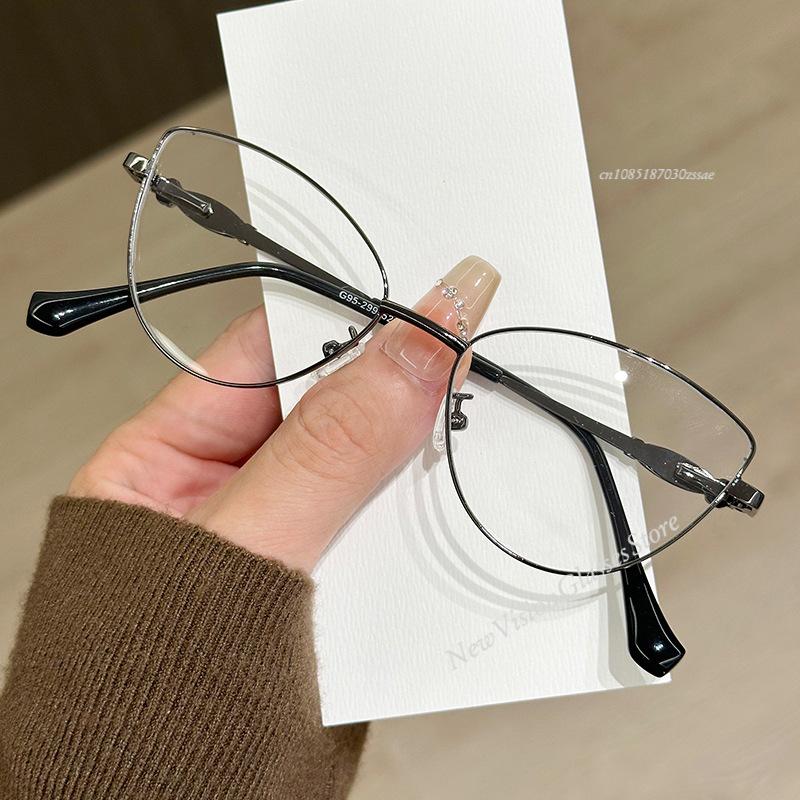 New Men Women Fashion Metal Eyeglass Frames Anti-Blue Light Glasses Lightweight And Comfortable Computer Glasses