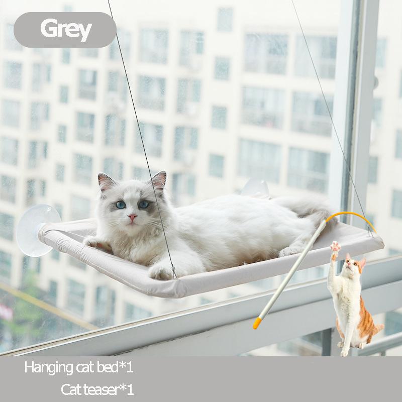 DoggieKit Katzen-Fensterhängematte zum Aufhängen, waschbar, mit Saugnapf, für Haustiere, starker Saugnapf, Fensterbank, Luft, Haustierbedarf
