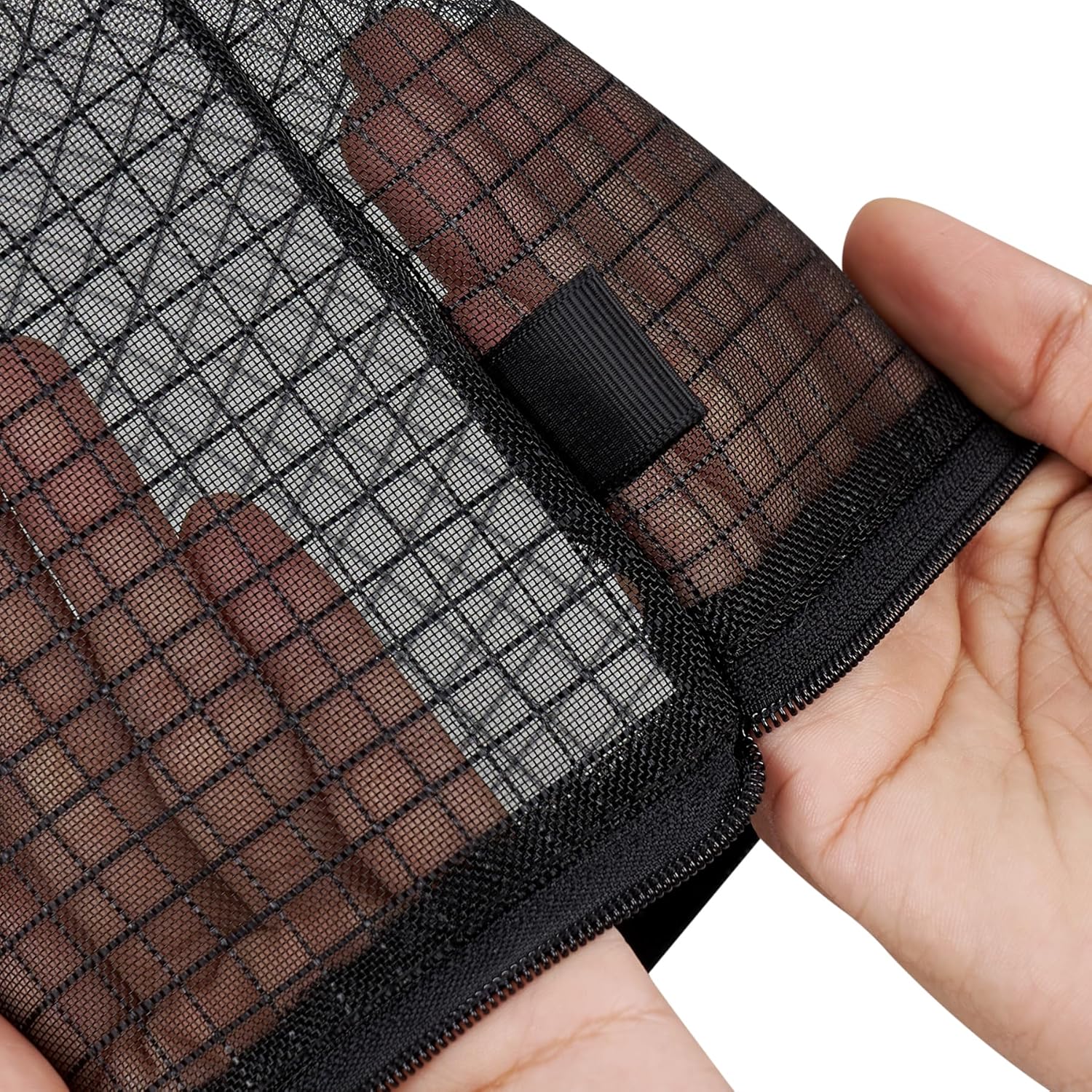 

Mesh Zipper Bags Nylon Pouches 6x8 for Travel Accessories Cables Cosmetics Office Supplies See Through Organizer (Set of 5, 6 x 8 Inch, Black)