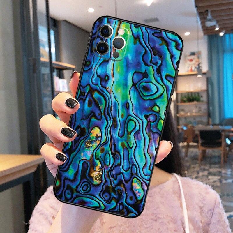 Abalone Shell Phone Case For iPhone 14 Pro Max XS X XR Cover For iPhone 13 12 Mini 11 Pro Max 7 8 Plus