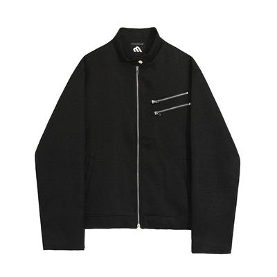 Short Stand-collar Jacket for Men, Autumn Loose Functional Top, Korean Style Trendy Jacket