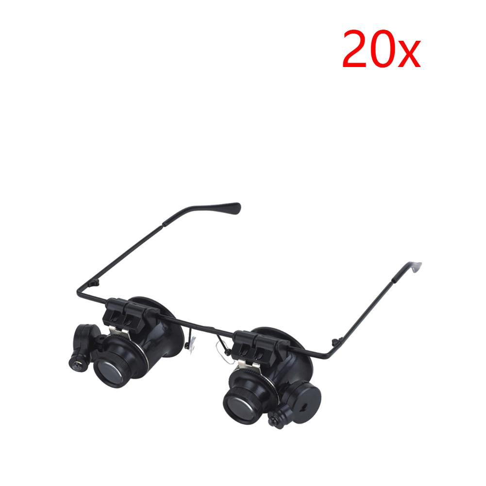 25x Eyewear Loupe Repair Third Hand Helmet Magnifying LED Magnifying Headband Head Wearing Magnifier Glasses Loupes for Reading