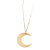 Versatile Crescent Pendant Necklace: 4-Color Titanium Steel Clavicle Chain