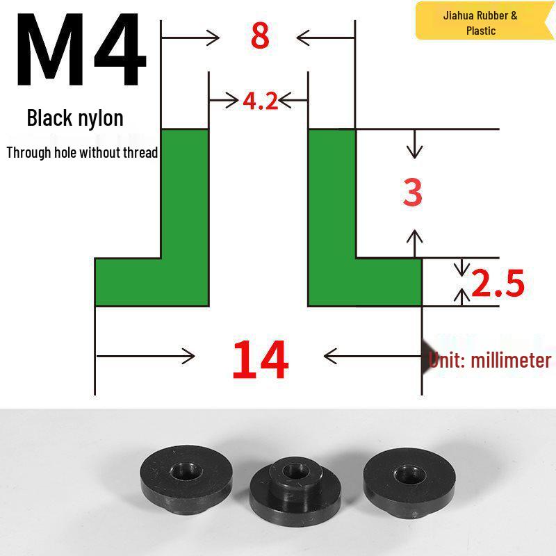 T-förmige Nylon-Dichtungsscheibe M3-M35 Gewinde Isolierabstandshalter
