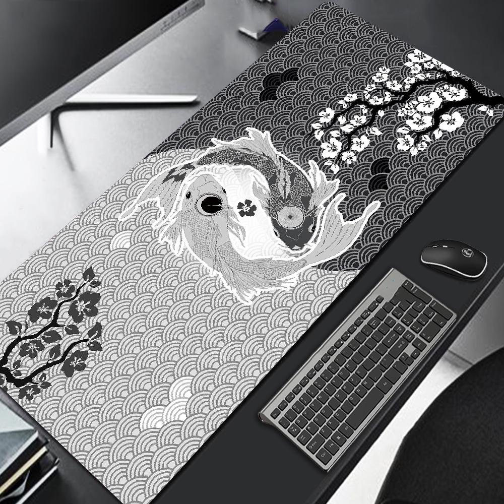 Koi Gaming Mouse Pads Large Gamer Mousepads Taichi Neutral Table Mats Computer Mousepad Company Big Desk Pad 100x50cm  Mouse Mat