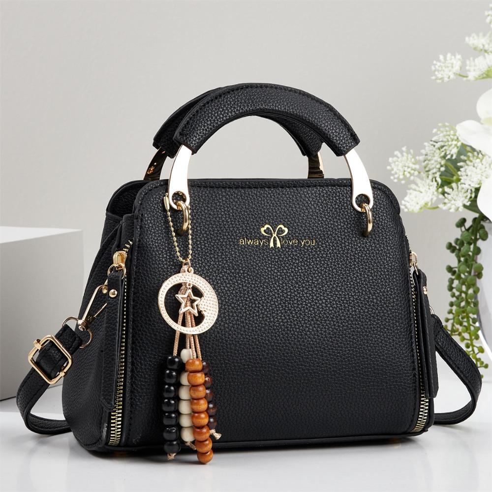 New PU Leather Handbags Structured High-end Ladies Handbag Multi-Compartment Vintage Tote Bag Gift