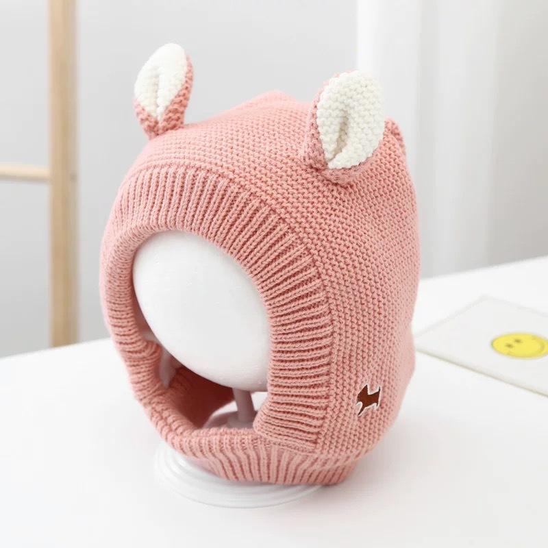 Winter Fleece Thickened Children's Baby Rabbit Ears Ear Protection Baby Boys and Girls Knitted Hat Cute Wool Hat