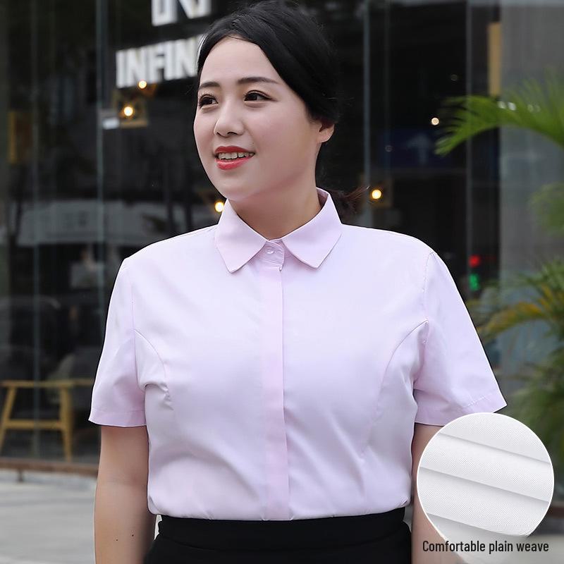 

Женская рубашка из белого твила с длинным рукавом, большого размера, для людей весом до 200 фунтов, профессиональная и стильная 5XL