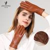 Womens Genuine Leather Gloves Winter Warm Touchscreen Sheepskin Cycling