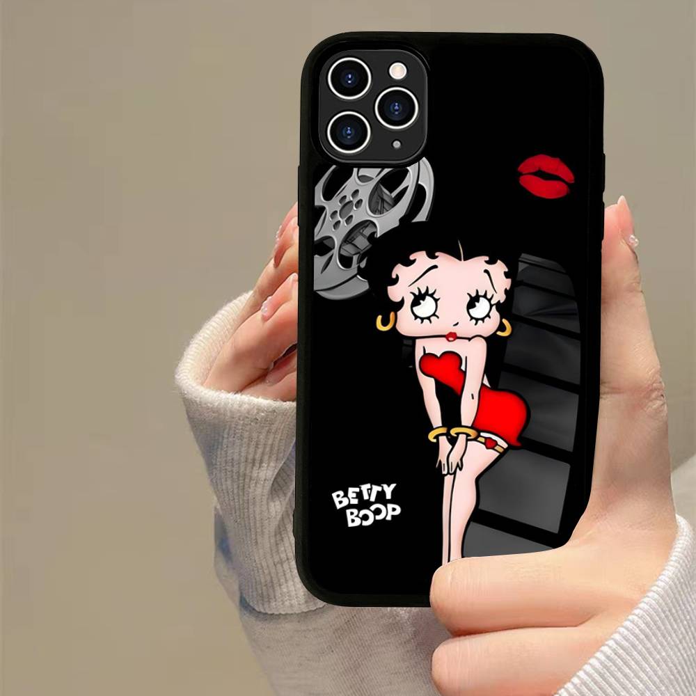 B-Betty-Cute-B-Boop Anime Phone Case For iPhone 17 16 15 14 13 Plus 12 11 Pro Max PC+TPU Cases Back Cover