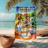 Custom Name Ultra-Soft Beach Towel with Pupstruction Theme,Ideal for Pool - Camping, Diving - Perfect Travel Essential, Vibrant Beach Towel.