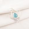 Blue Cat's Eye Gemstone Pendant, 925 Sterling Silver Pendant Jewelry, Handmade Jewelry Pendant, Everyday Jewelry Gift For Women