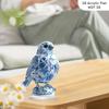 Charming Blue & White Porcelain Bird Statue - Acrylic Decor for Home, Office, or Garden