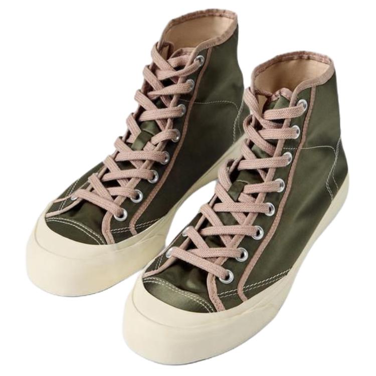 Zara Bobby Gillespie X  Kate Moss Collaboration Lace-Up Fashion Ankle Boots Men ankle boots Green 2111620500