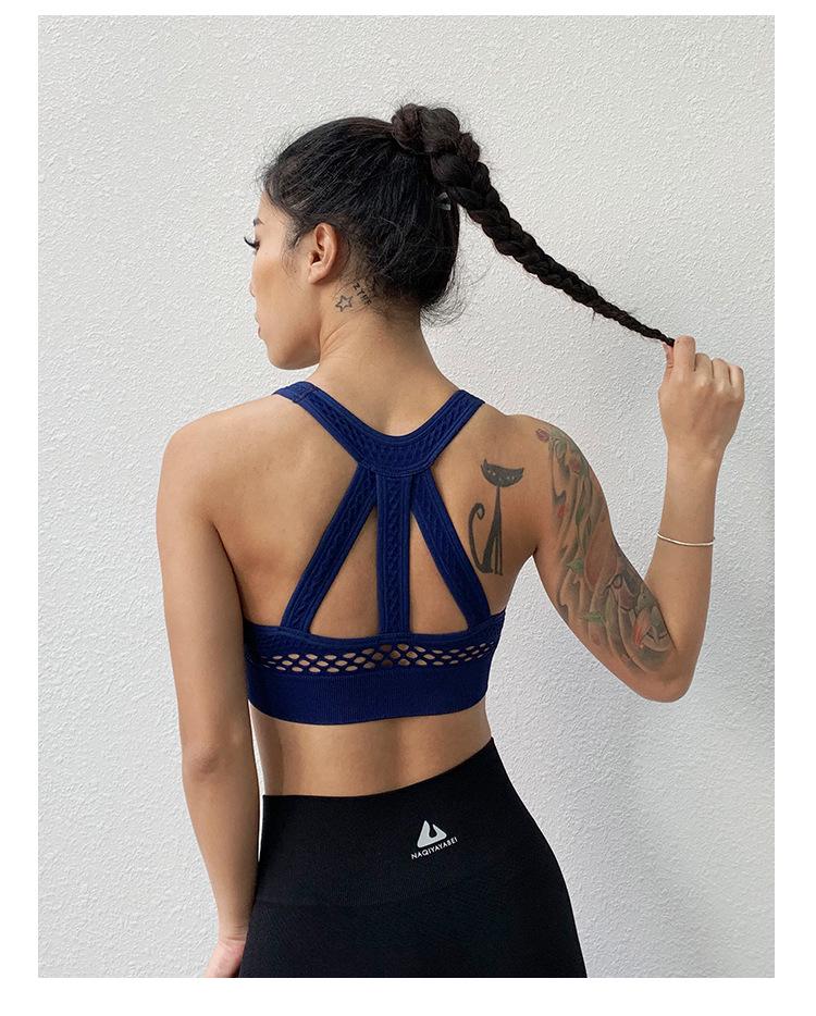 2025 Damen Stoßfester Sport-BH für Laufen Fitness Yoga mit Schönem Rückendesign