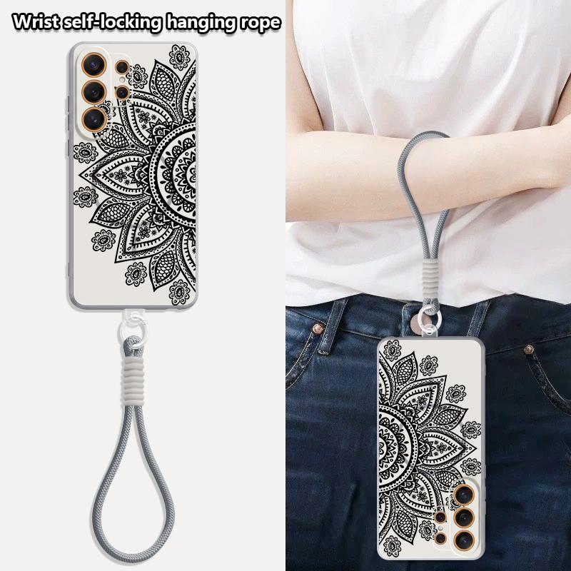 Mandala Flower Pattern Case For Samsung S26 Ultra S25 FE S24 S24 Plus A57 A37 A17 A56 A36 A16 A55 A35 A15 A54 5G Hybrid Magnetic Matte Cover