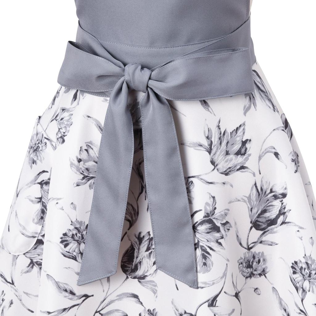 Francfranc Lilia Full Apron, Gray