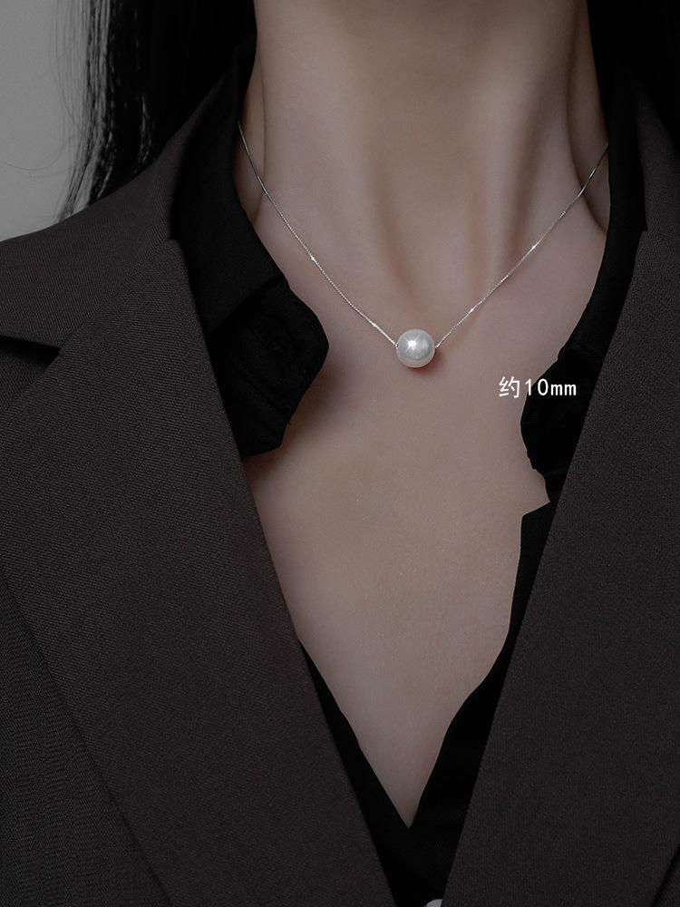 Synthetic Freshwater Pearl Box Necklace Elegant Simple Women