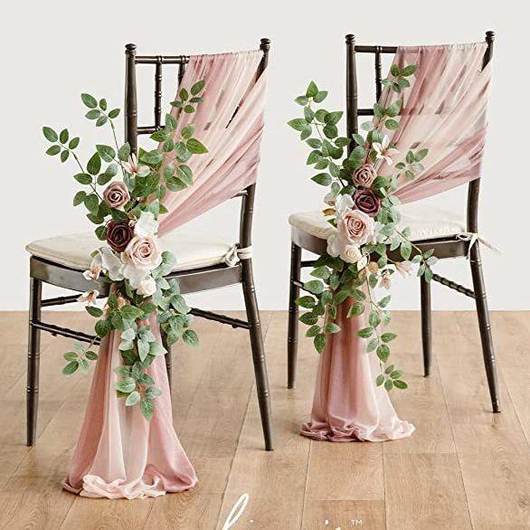 Wedding Gift Chair Back Flower Simulation Flower Kit European And American Outdoor Festival Decoration Background Direct Supply