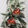 Christmas Wooden Santa Claus Car Pendant Decoration
