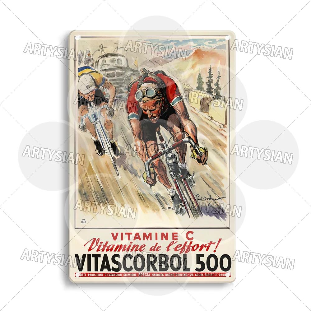 Tour de France Metal Sign Cycle Bicycle Racing Plaque Course de la Paix Championnat du monde Tour of Peace Vel’ d’Hiv Alcyon