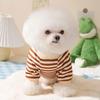 Keep Warm Winter Puppy Clothes Striped Pajamas Dog Jumpsuits Kawaii Pet Clothes  Corgi